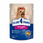 Премиум пауч за кучета  CLUB 4 PAWS Premium With beef in jelly с Говеждо месо в желе
